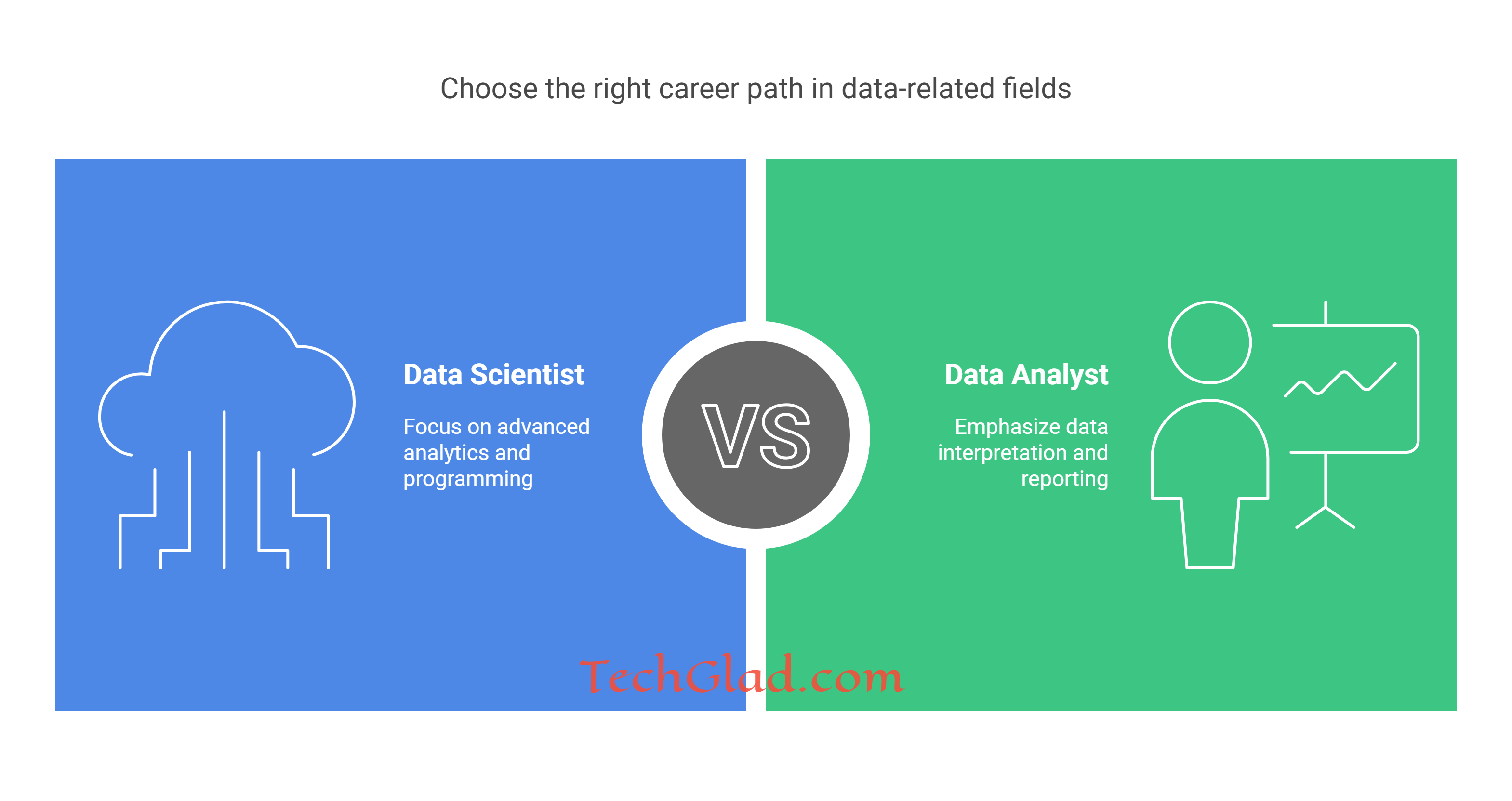 Differences between roles of Data Scientist and Data Analyst